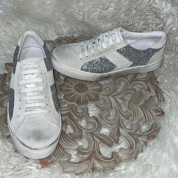 STEVEN Steve Madden Roko Glitter Sneaker Size 10 - Picture 5 of 11